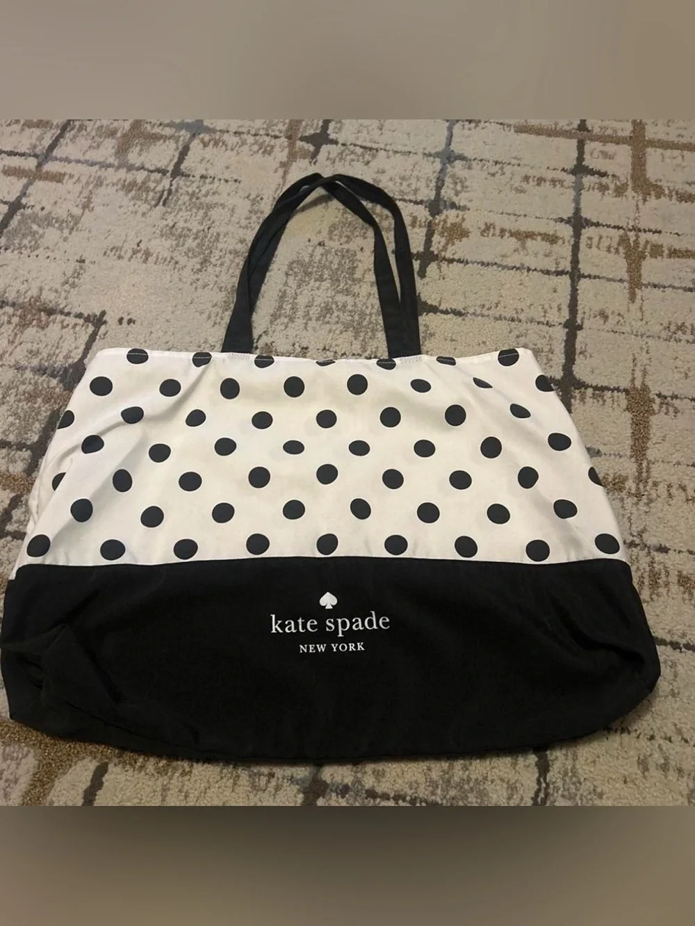 kate spade Black & White Polka Dot Lightweight Tote Bag